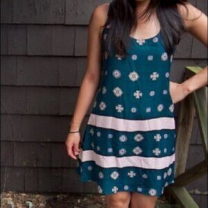 Collective Concepts Mini Dress M Briella Short A-Line Boho Printed Cutout